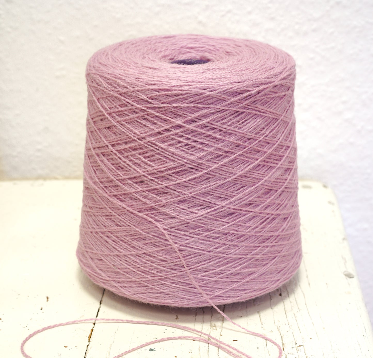 Soft Lilac wool yarn in cone - 520