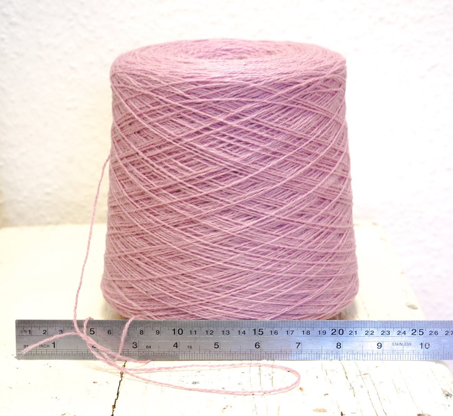Soft Lilac wool yarn in cone - 520