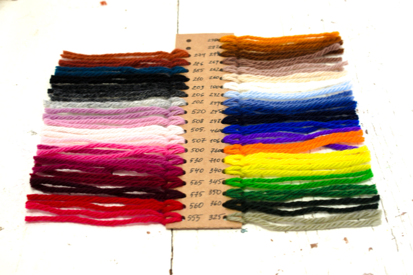 Carpet aran yarn colour palette 52 colors
