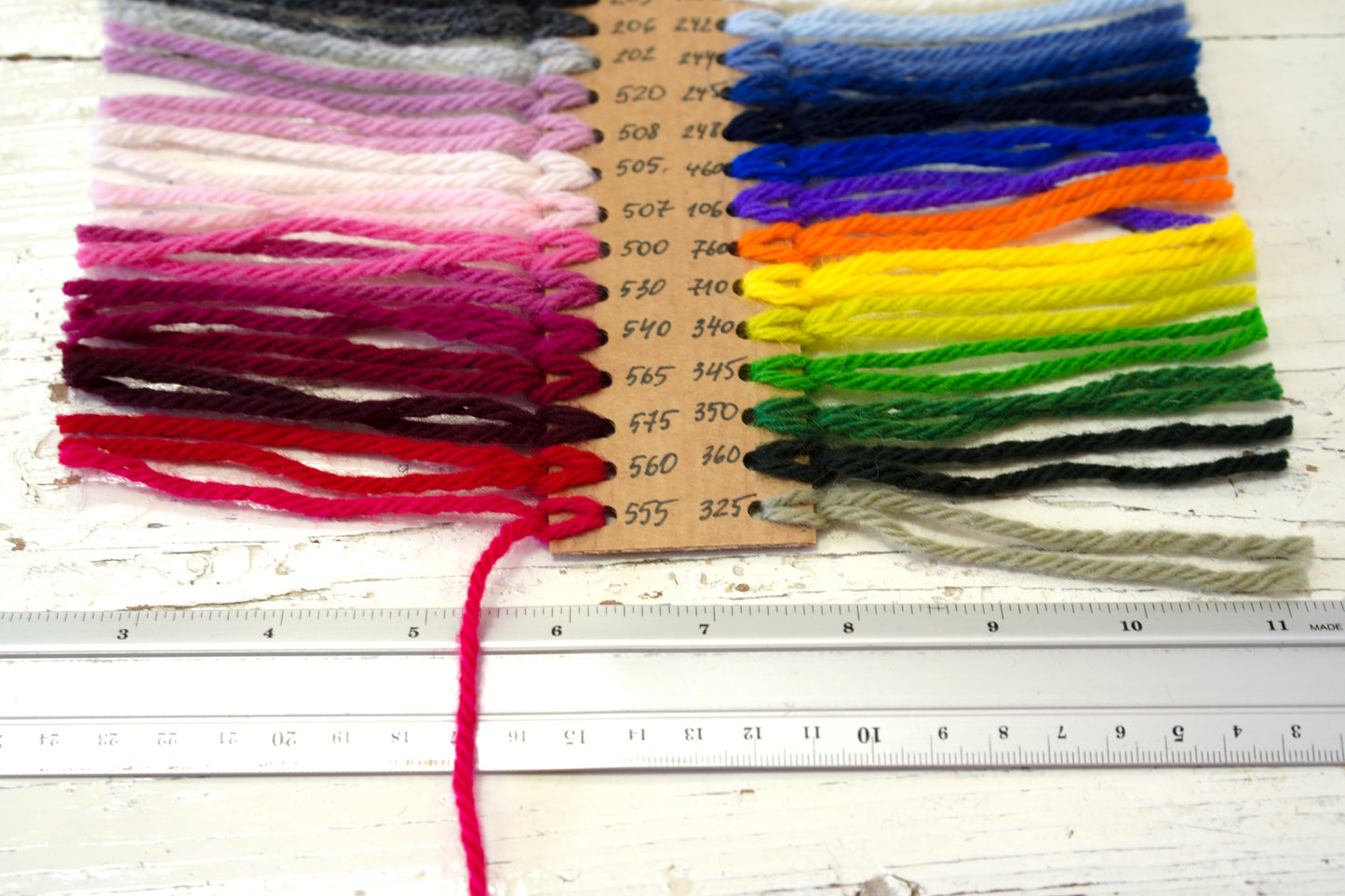 Carpet aran yarn colour palette 52 colors