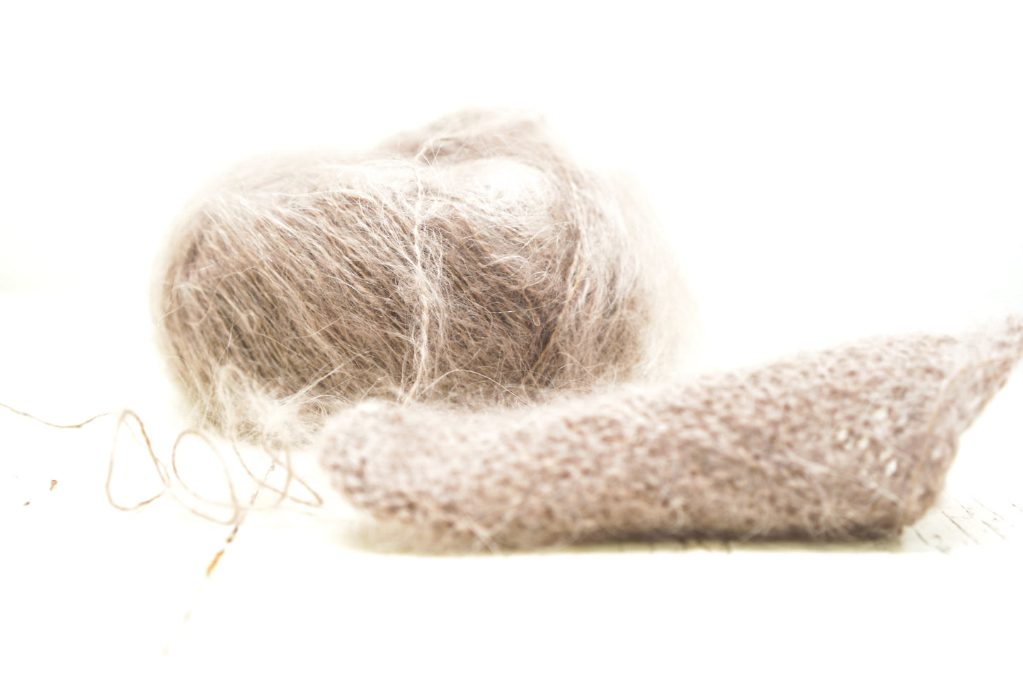 Taupe brown PRO LANA Kid Mohair PO blend yarn - 25g./0.875 oz