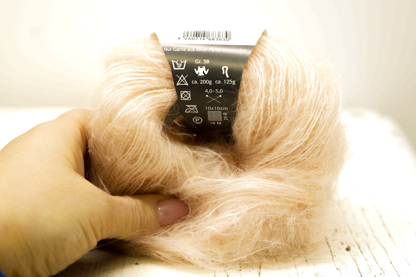Gentle Pink PRO LANA Kid Mohair PO blend yarn - 25g./0.875 oz