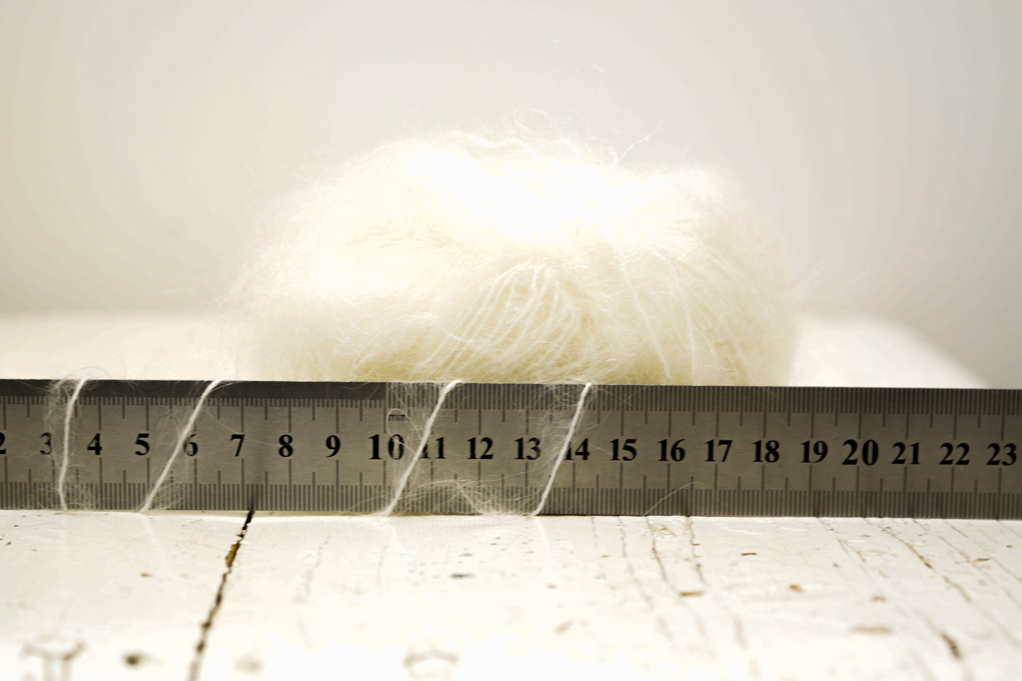 Milk white PRO LANA Kid Mohair PO blend yarn - 25g./0.875 oz