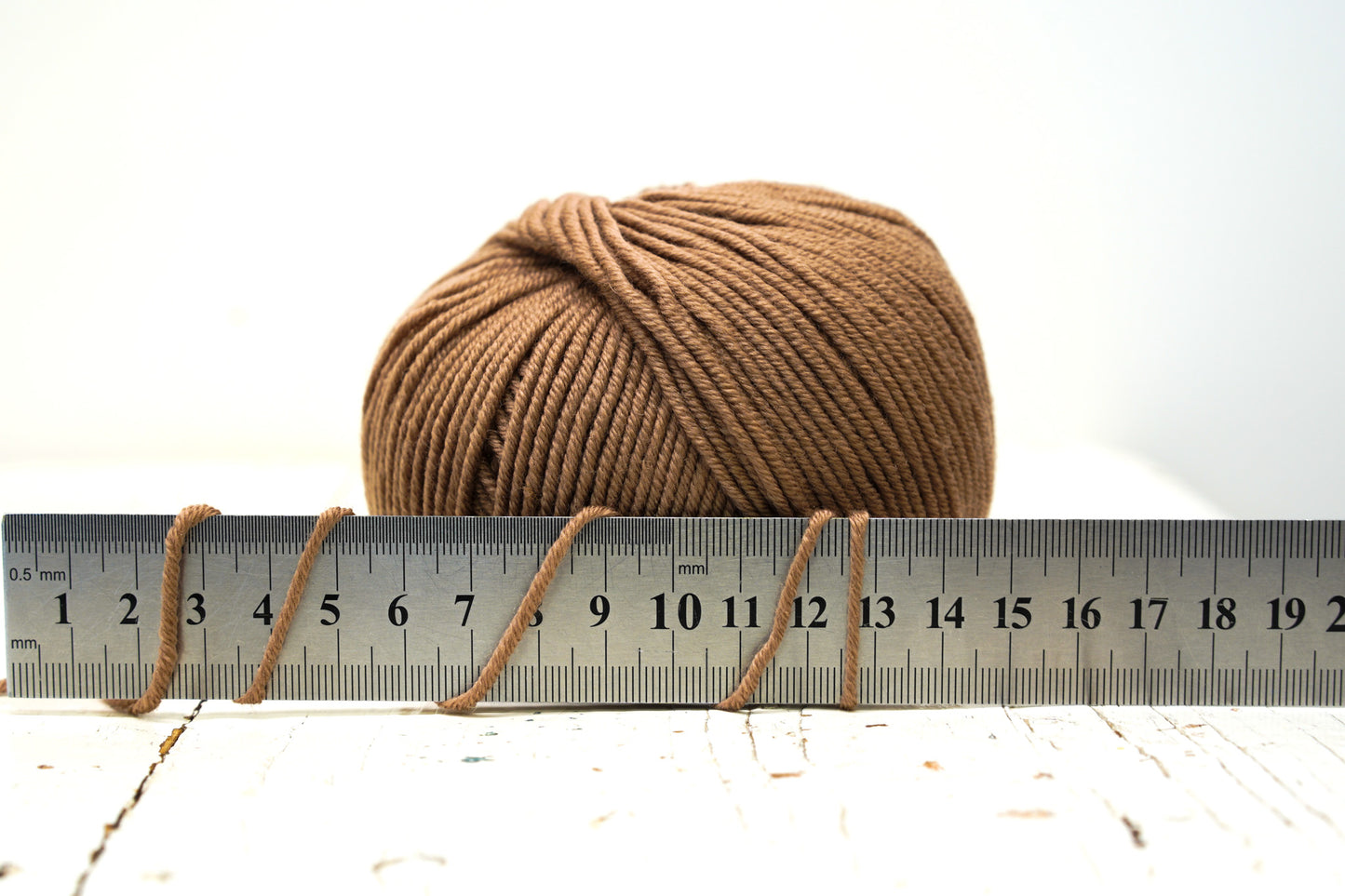 Teddy brown PRO LANA merino wool yarn 100% - 50g./1,75 oz