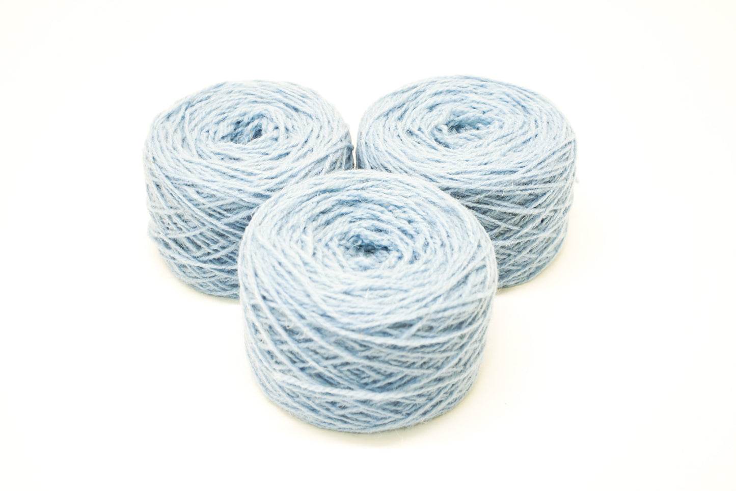 Baby blue rustic wool yarn 100g/3,5 oz.