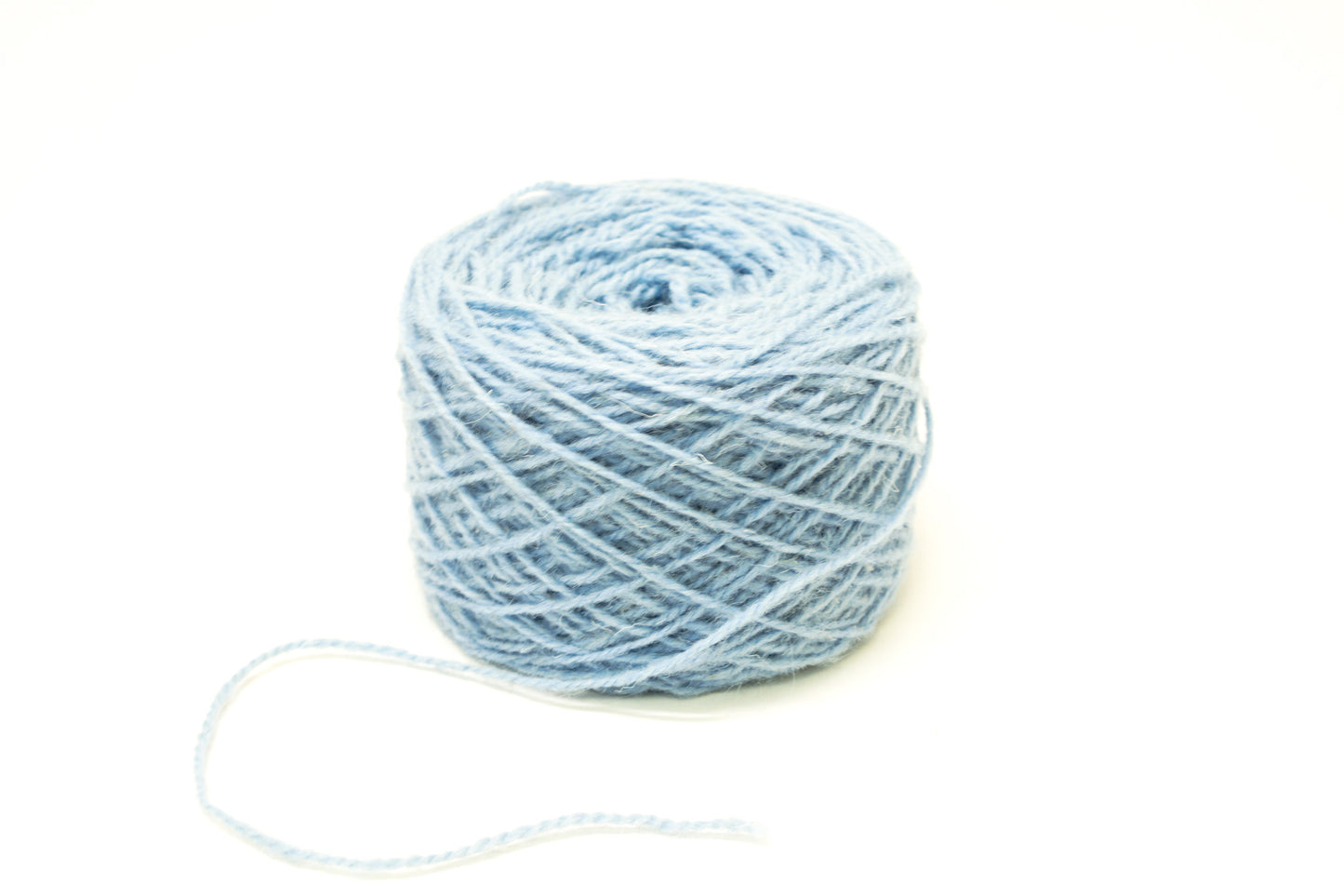 Baby blue rustic wool yarn 100g/3,5 oz.