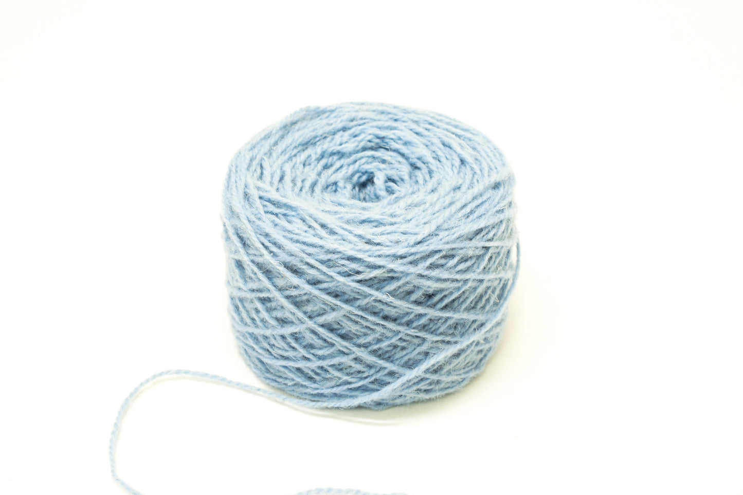 Baby blue rustic wool yarn 100g/3,5 oz.