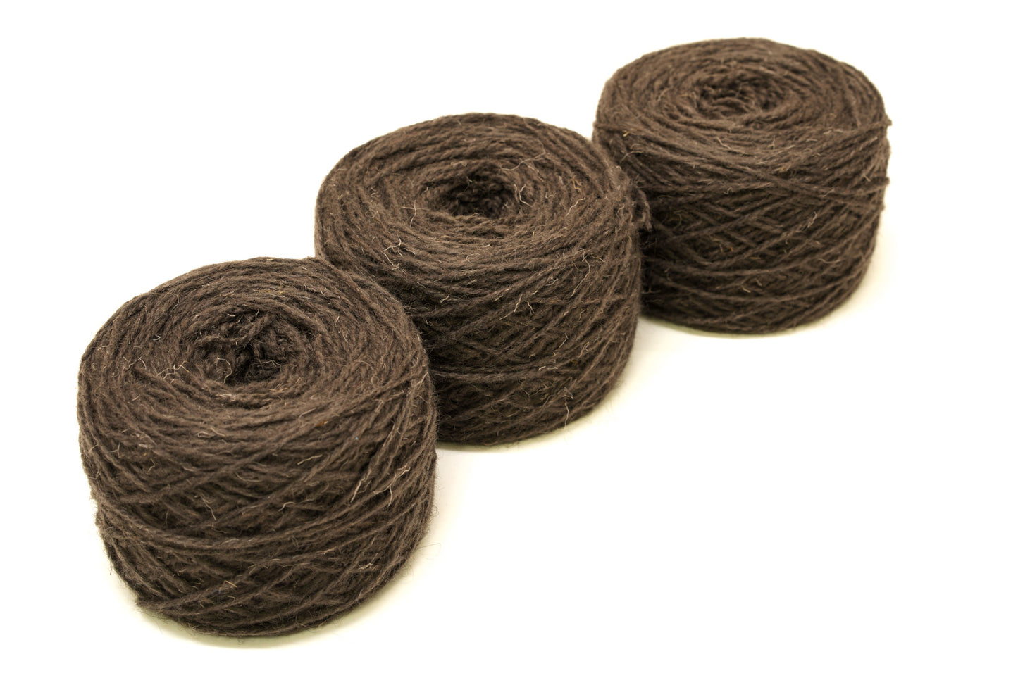 Grey brown European rustic wool yarn 100g