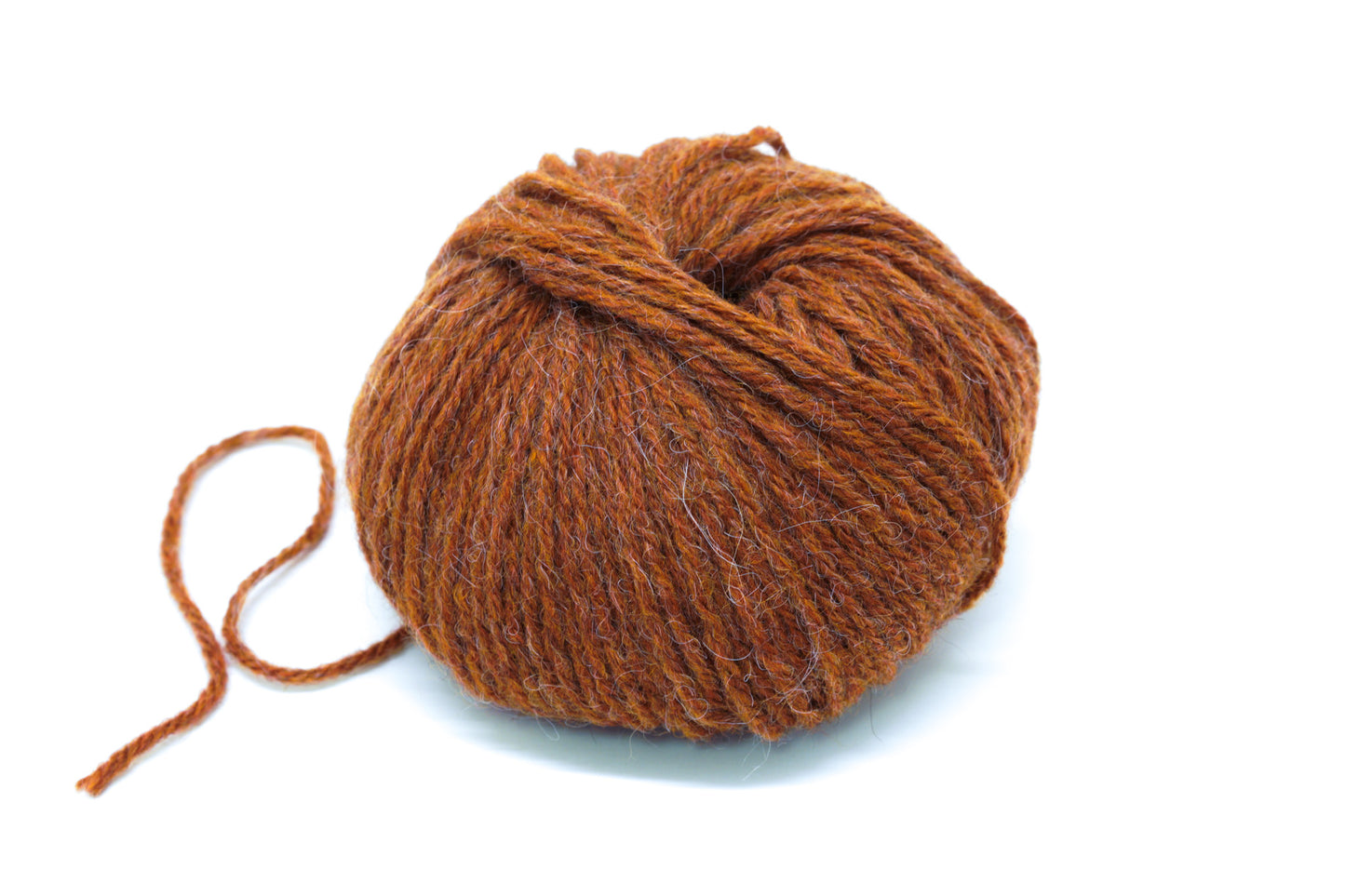 Brick alpaca wool yarn blend
