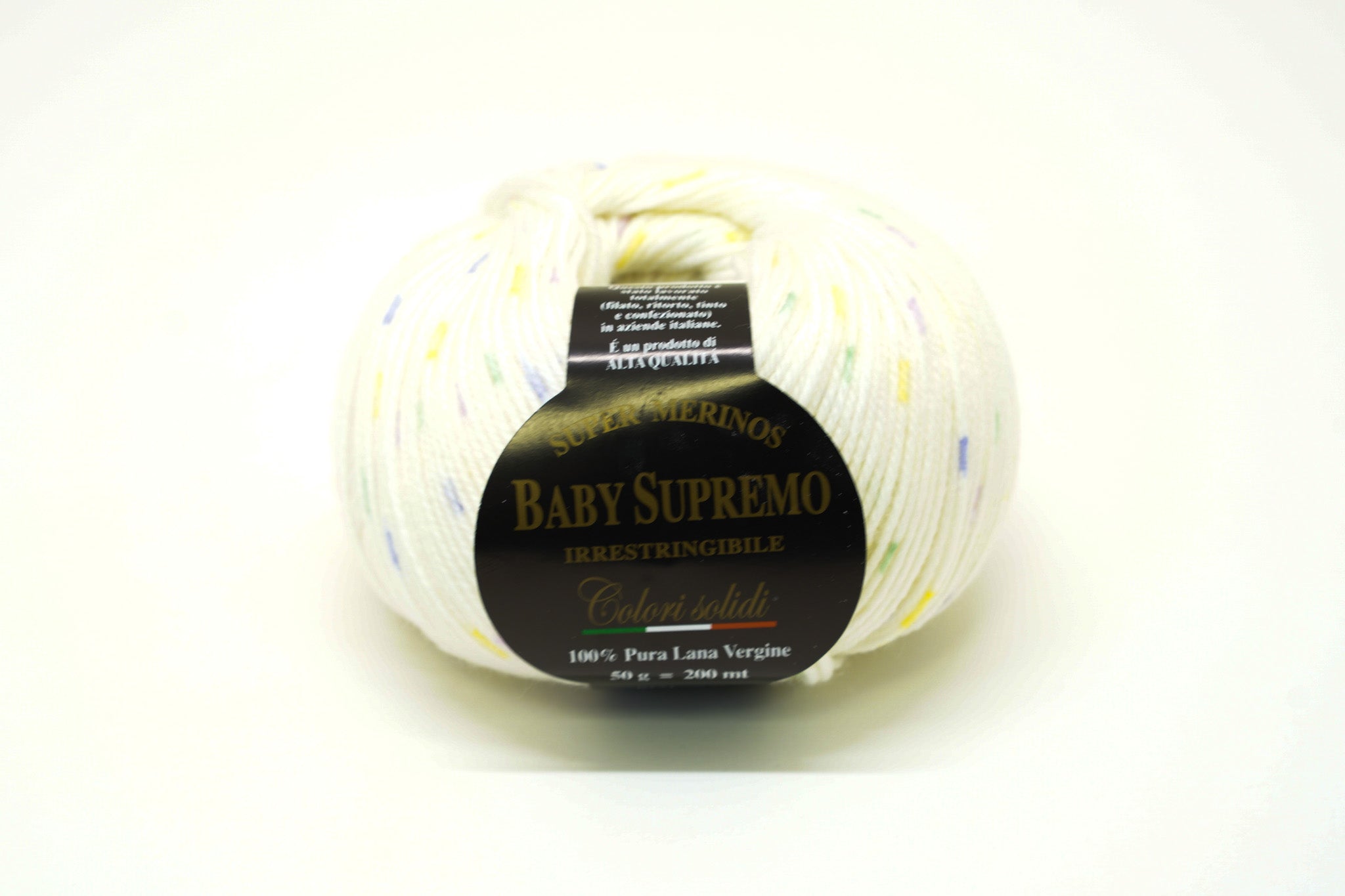 White virgin merino lace wool with colors | Luxury thread