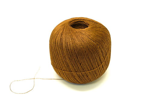 Rusty brown linen yarn 100g./3,5oz.