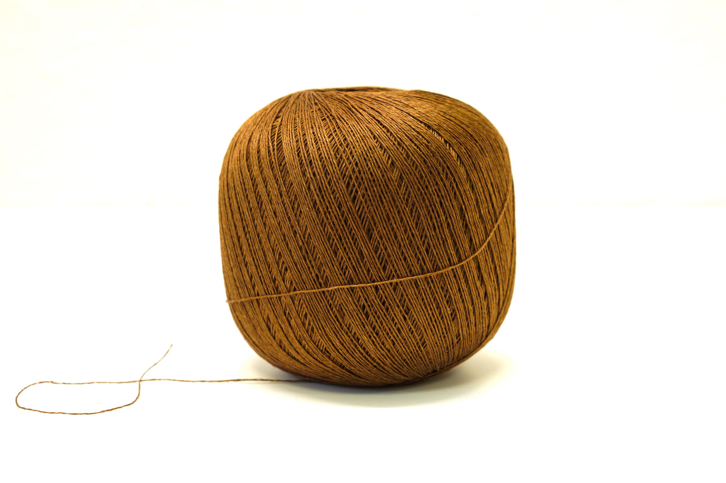 Rusty brown linen yarn 100g./3,5oz.