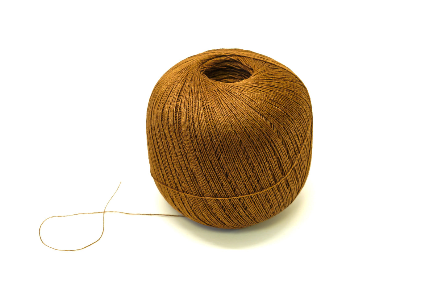 Rusty brown linen yarn 100g./3,5oz.
