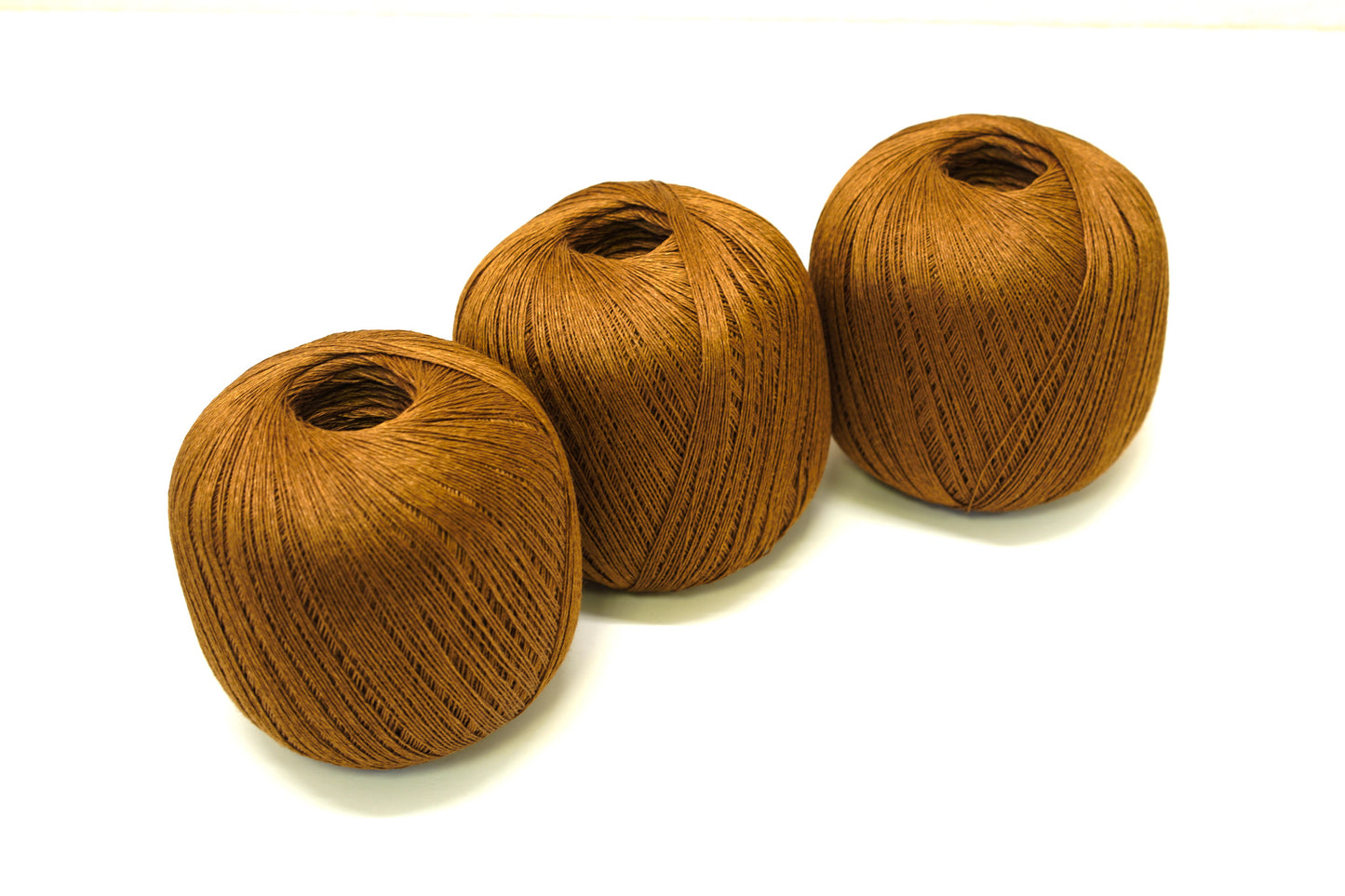 Rusty brown linen yarn 100g./3,5oz.