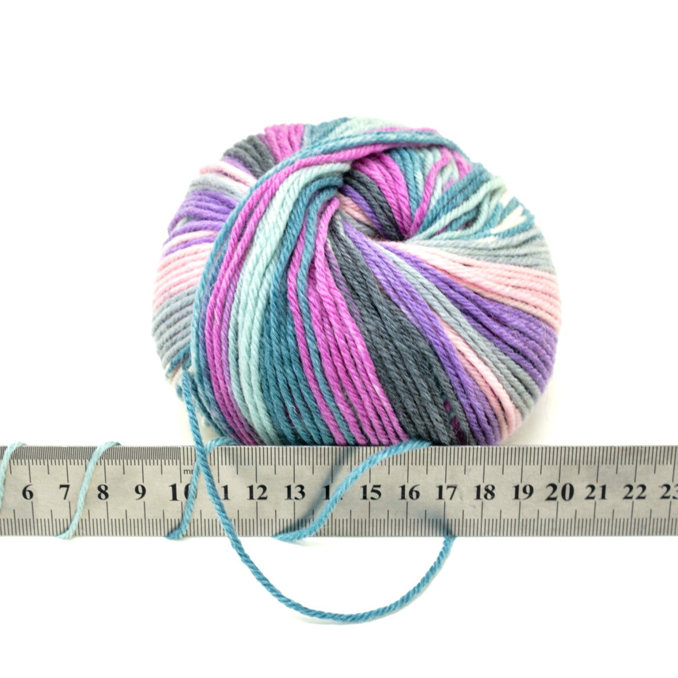 Multicolour lilac-grey Jacquard 80% wool blend 50g./125m - 807