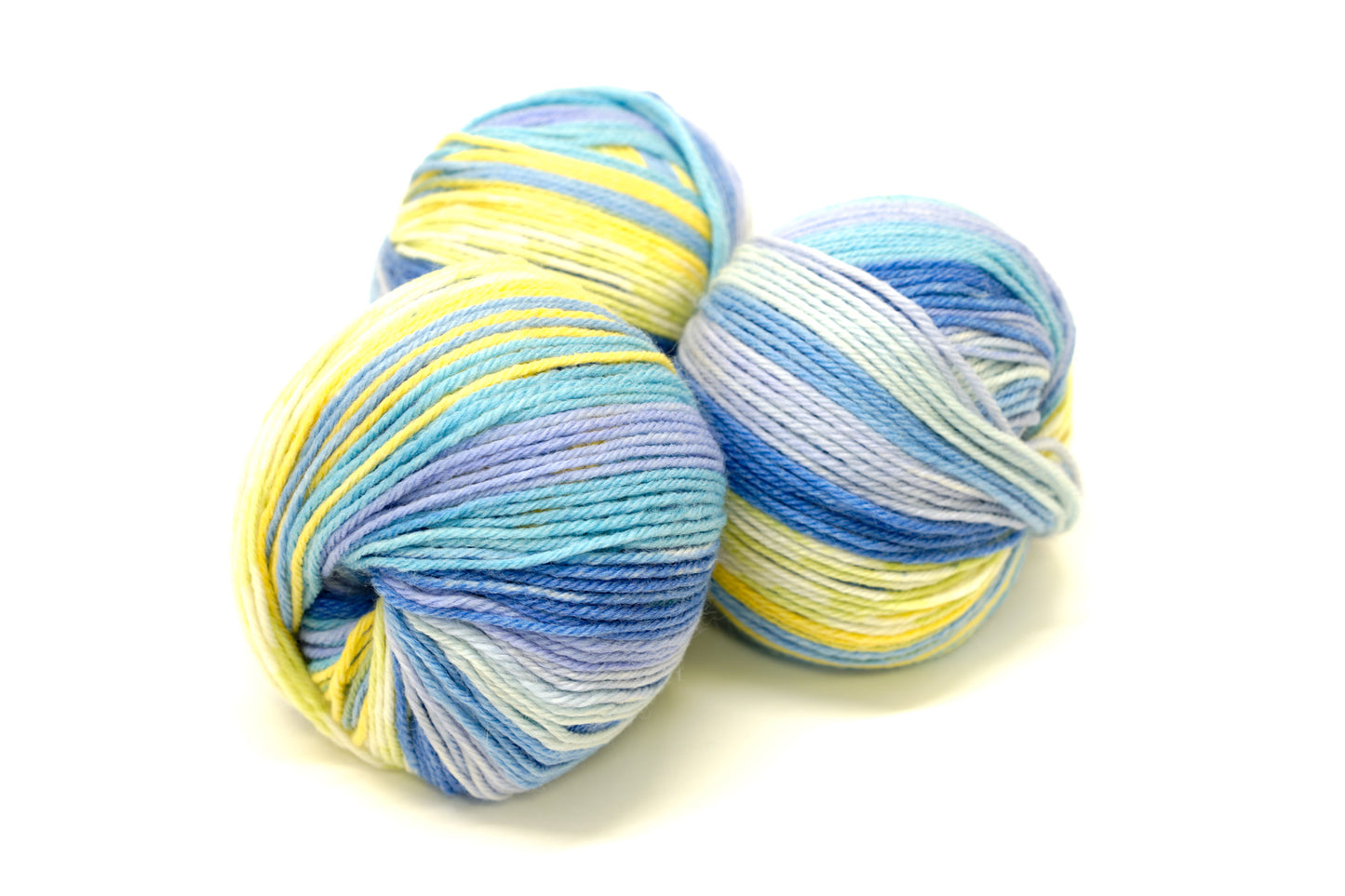 Blue-yellow-green Jacquard 80% wool blend 50g./125m - color 803