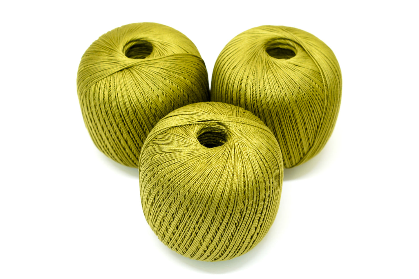 Sheen green color mercerised cotton 100g/452m