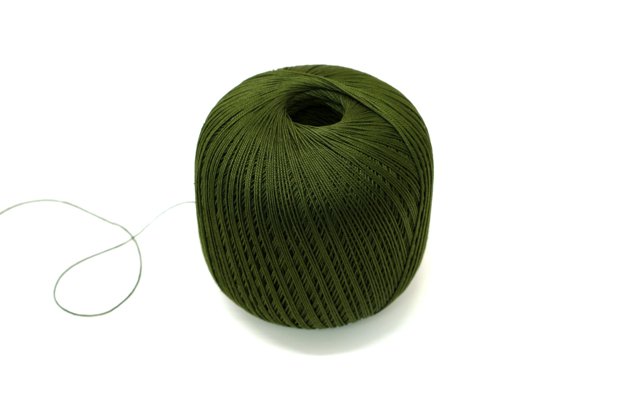 Forest deep green color mercerised cotton 100g/452m