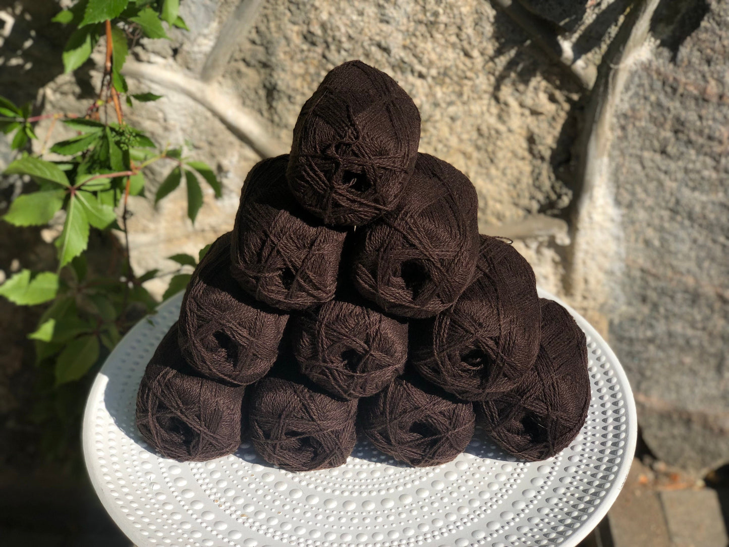 Dark brown New Zealand lace wool yarn | dark-brown-new-zealand-lace-wool-yarn
