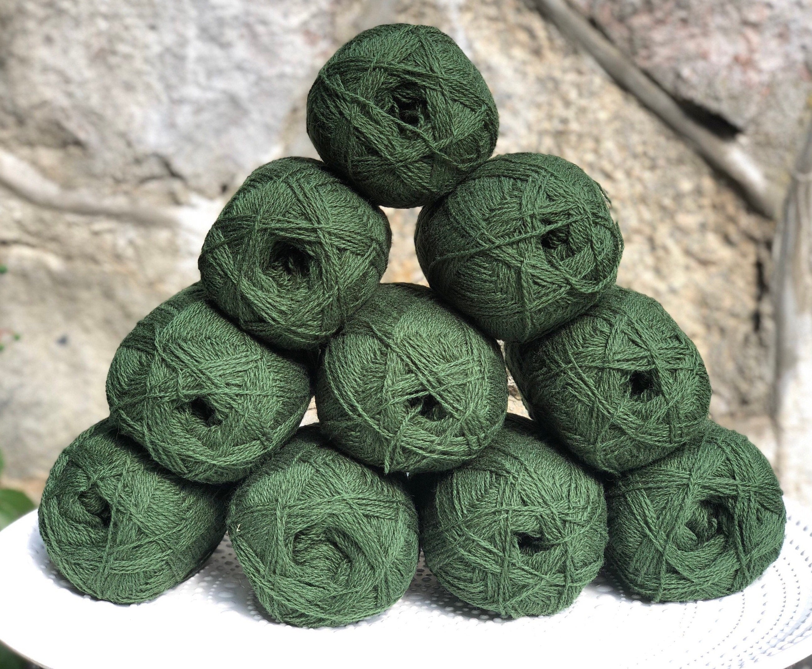 Forest green New Zealand lace wool yarn | forest-green-new-zealand-lace-wool-yarn