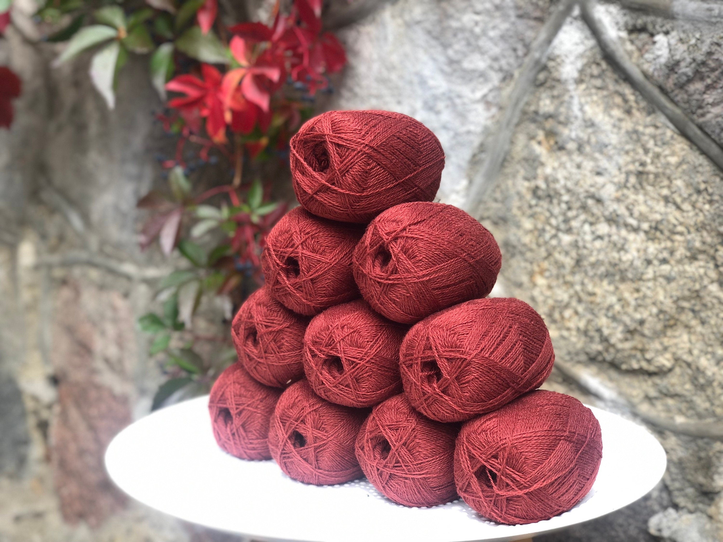 Brick Color wool yarn | brick-color-wool-yarn