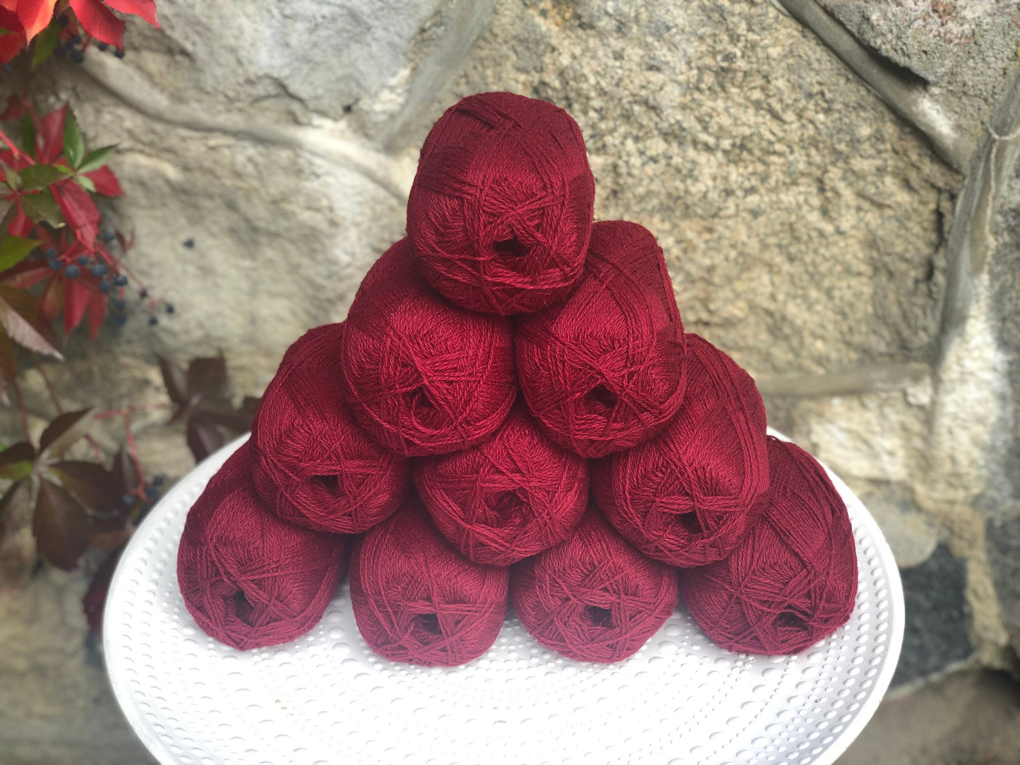 Red wine color wool yarn | red-wine-color-wool-yarn