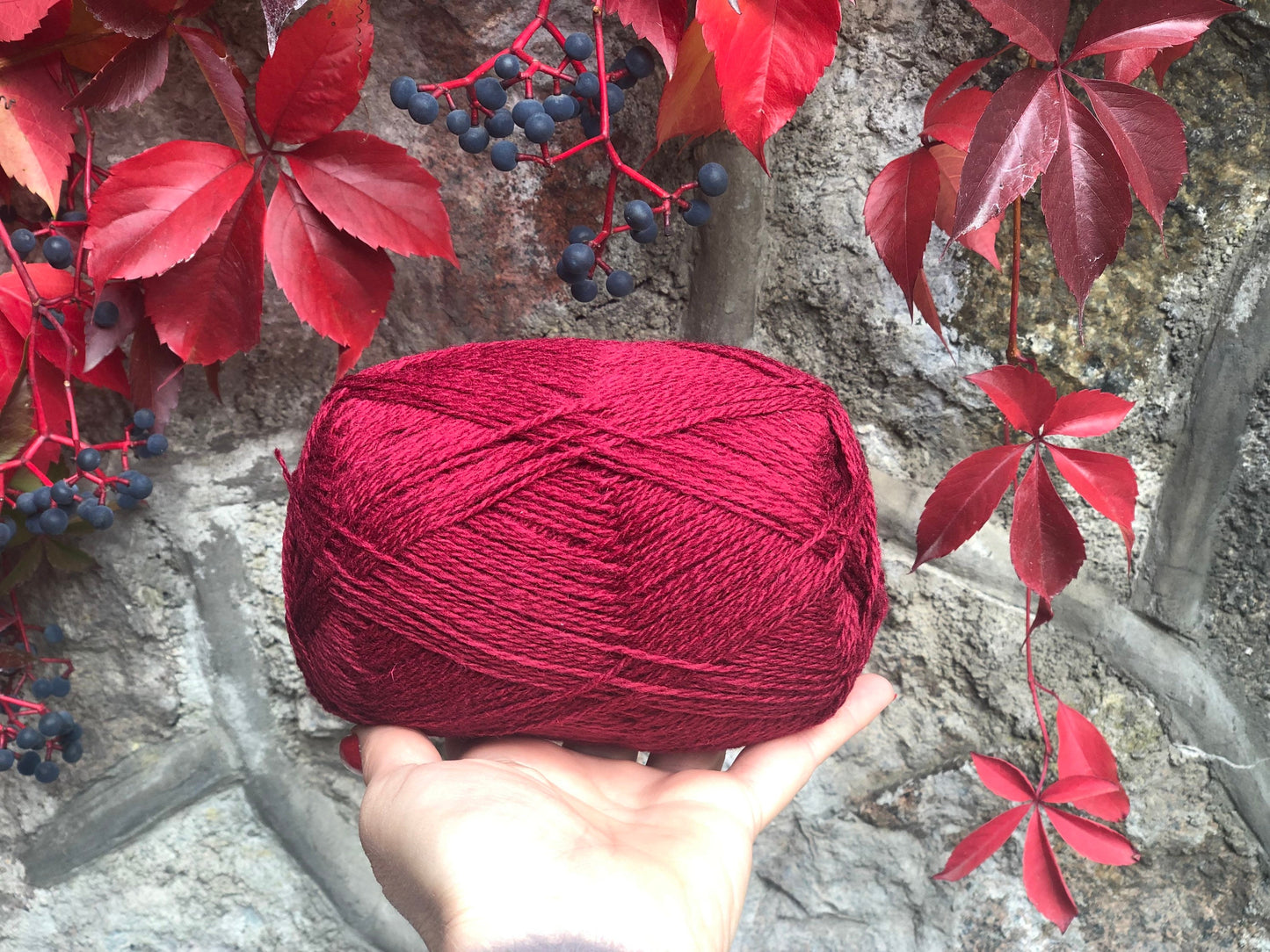 Red wine color wool yarn | red-wine-color-wool-yarn
