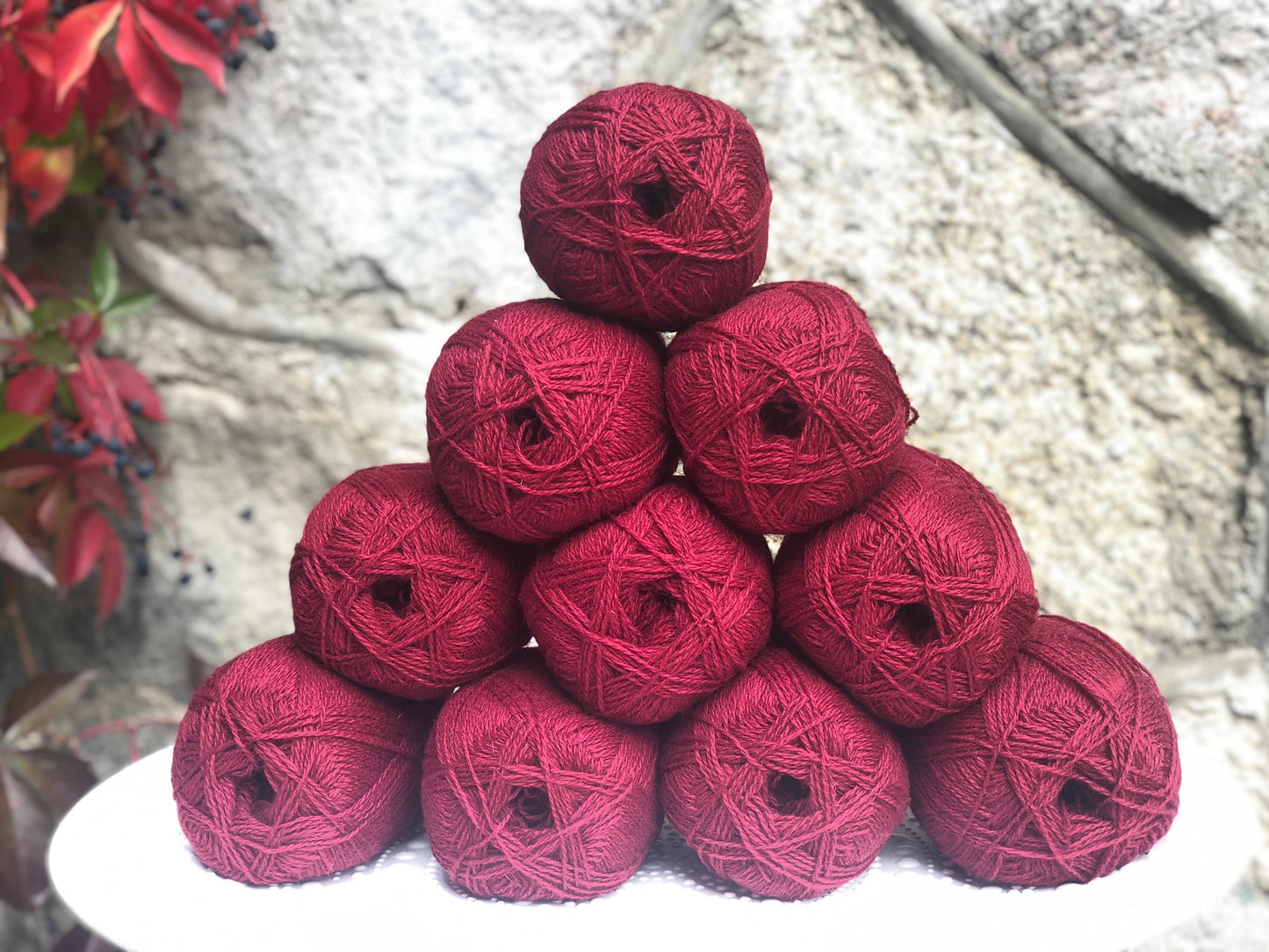 Red wine color wool yarn | red-wine-color-wool-yarn