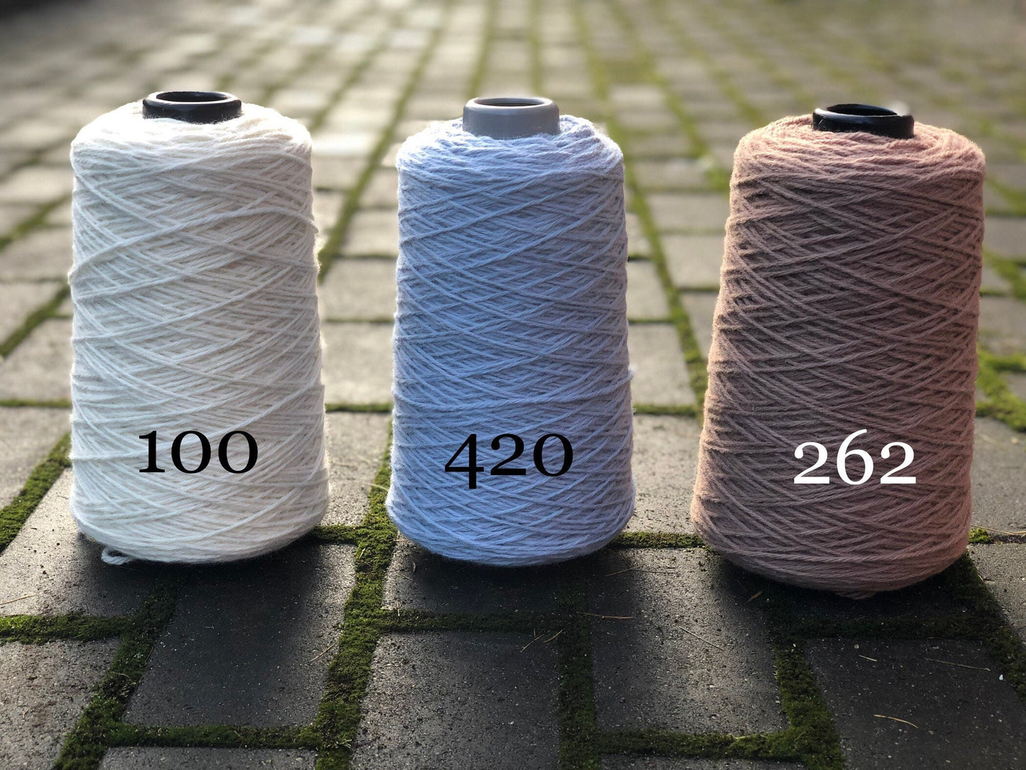 White, blue, brown color aran wool | white-blue-brown-color-aran-wool