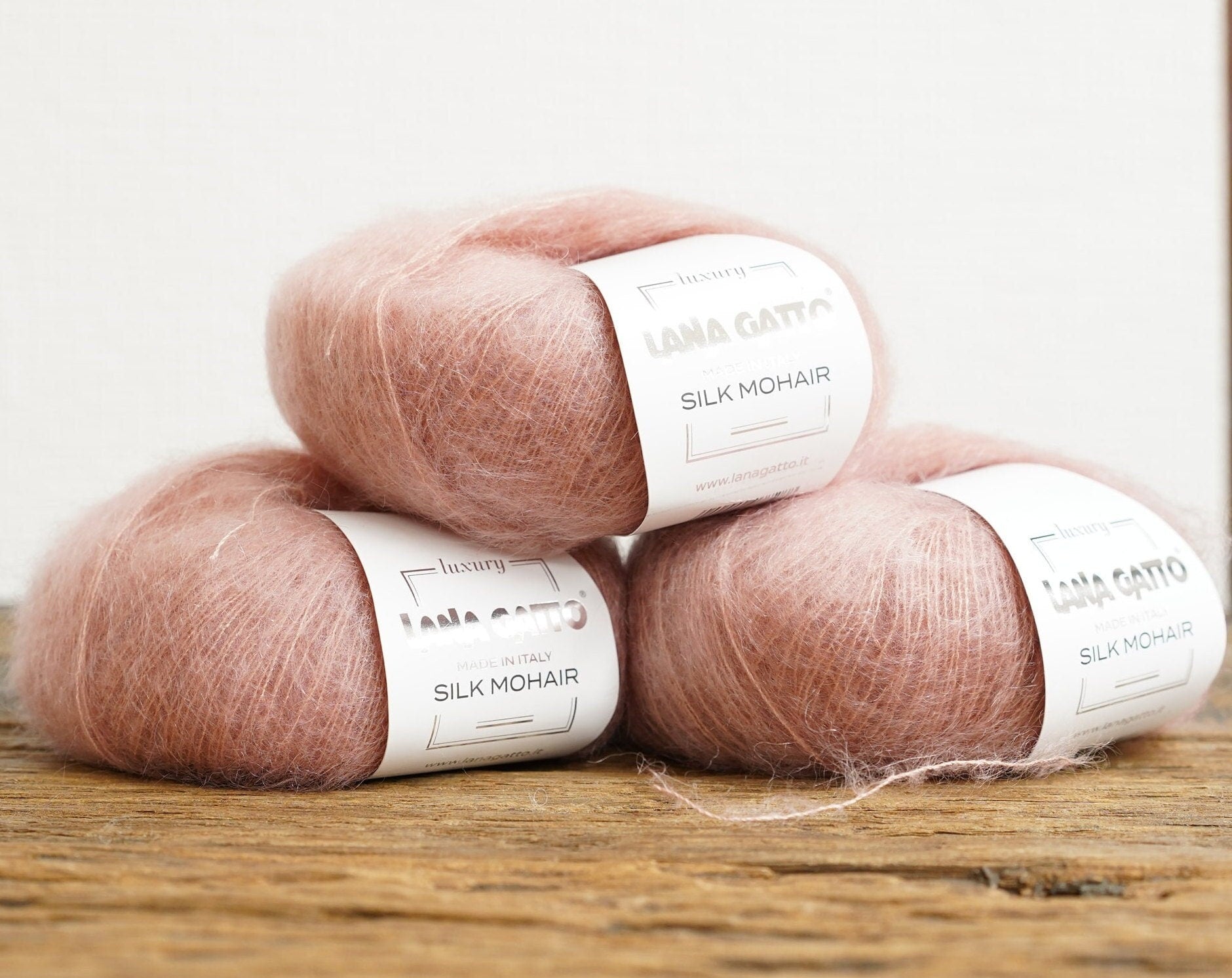 Meat color Luxury Lana Gatto Mohair Silk yarn