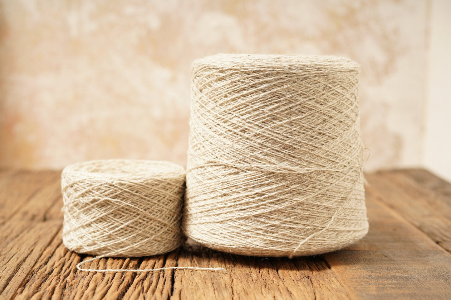 Sand-brown melange wool yarn | sand-brown-melange-wool-yarn