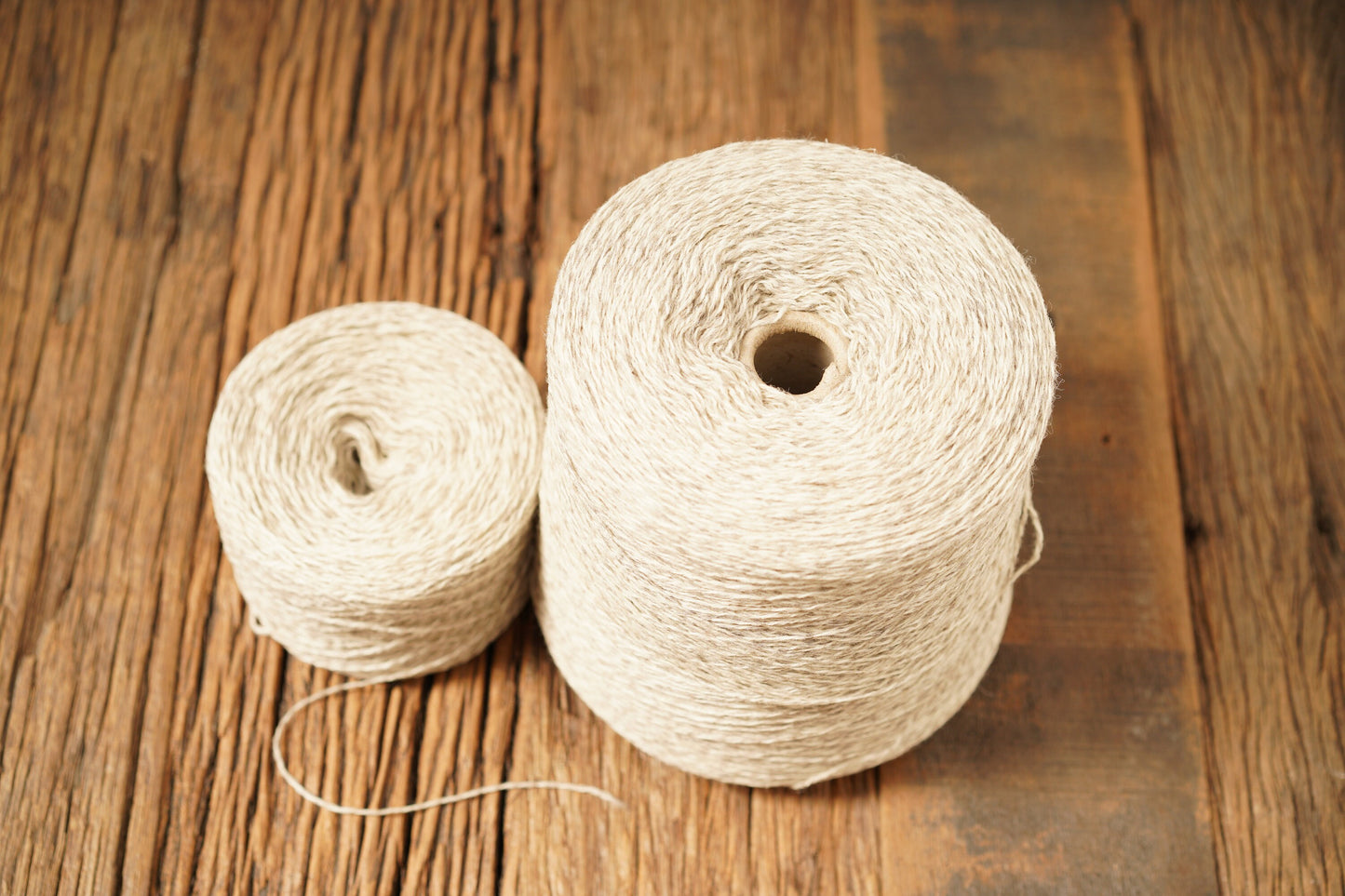 Sand-white melange wool in cone | sand-white-melange-wool-in-cone