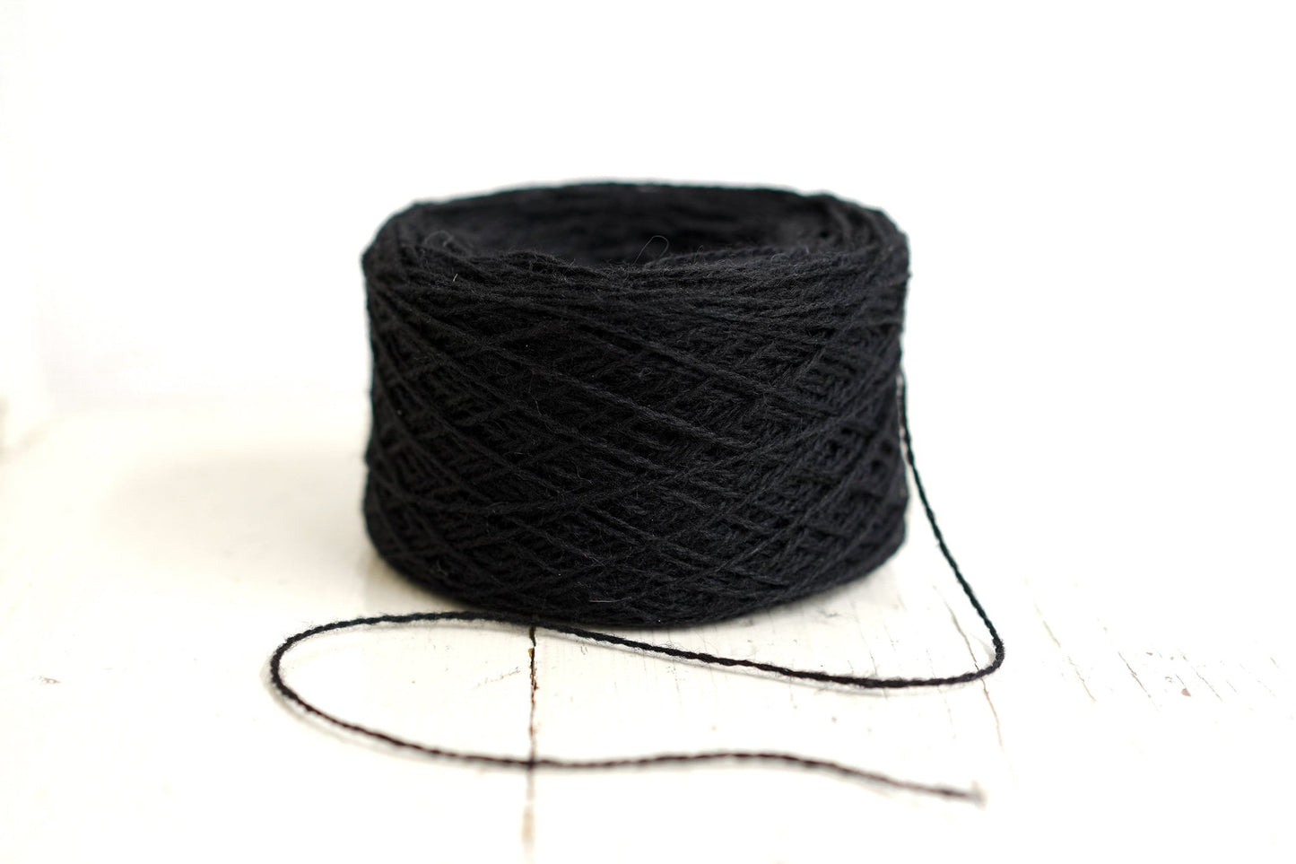Black fingering wool yarn in cones | black-fingering-wool-yarn-in-cones