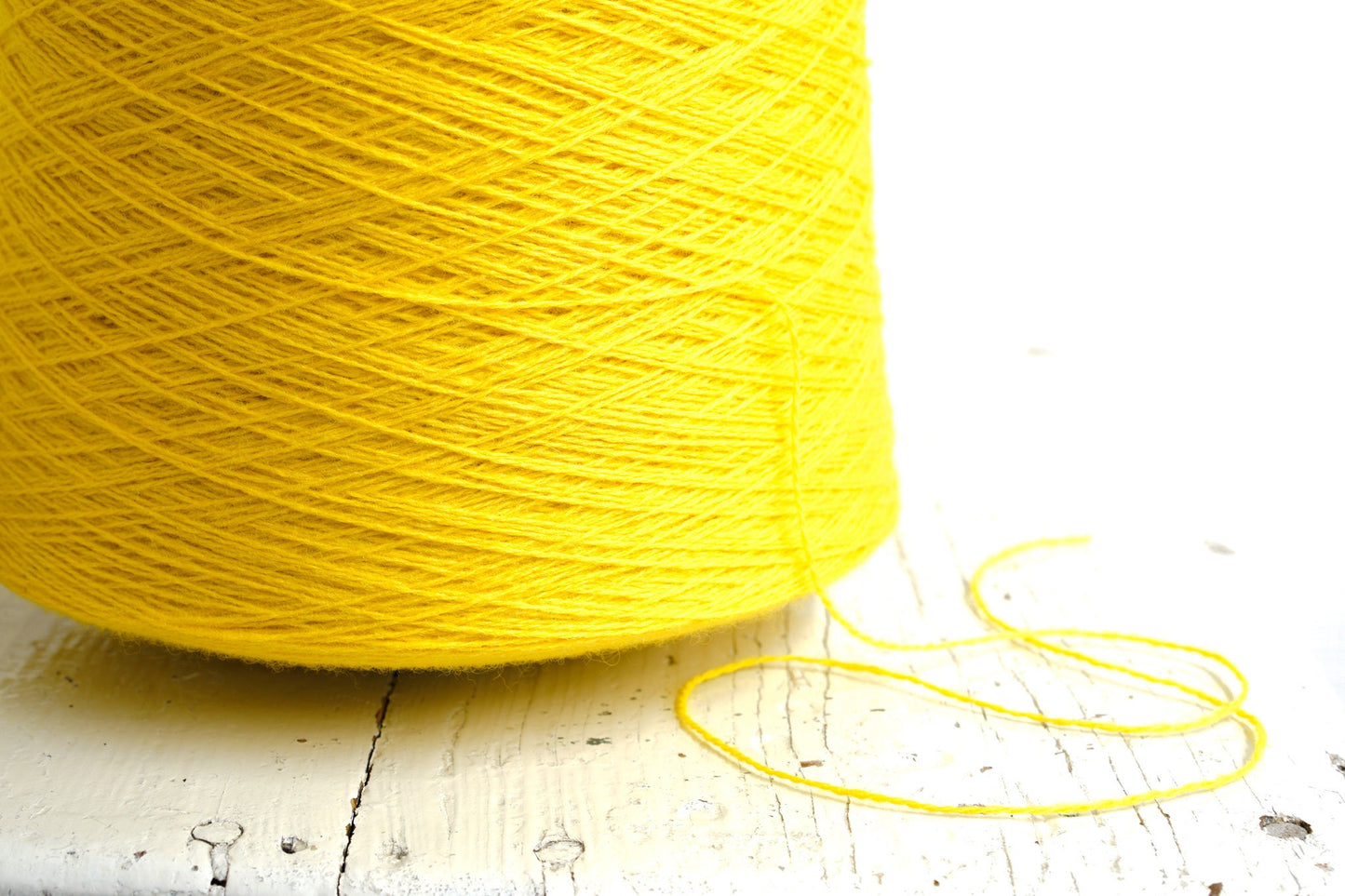 Bright yellow wool in cone 0,9kg/31.7oz - Fingering wool yarn - 100% wool yarn for weaving plaids, socks knitting - Hand knitting wool C710 | bright-yellow-wool-in-cone-0-9kg-31-7oz-fingering-wool-yarn-100-wool-yarn-for-weaving-plaids-socks-knitting-hand-knitting-wool-c710