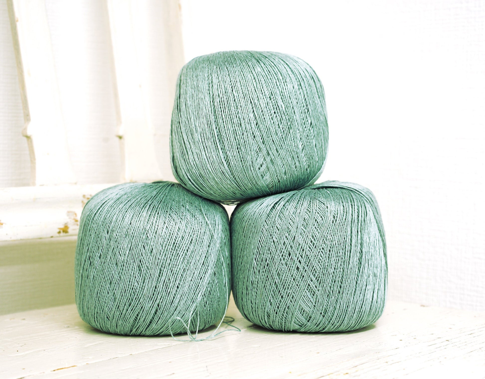 Dusty mint color linen 100g/600m made in European, Hand craft yarn for summer knitting, crochet projects - YarnHome | dusty-mint-color-linen-100g-600m-made-in-european-hand-craft-yarn-for-summer-knitting-crochet-projects-yarnhome