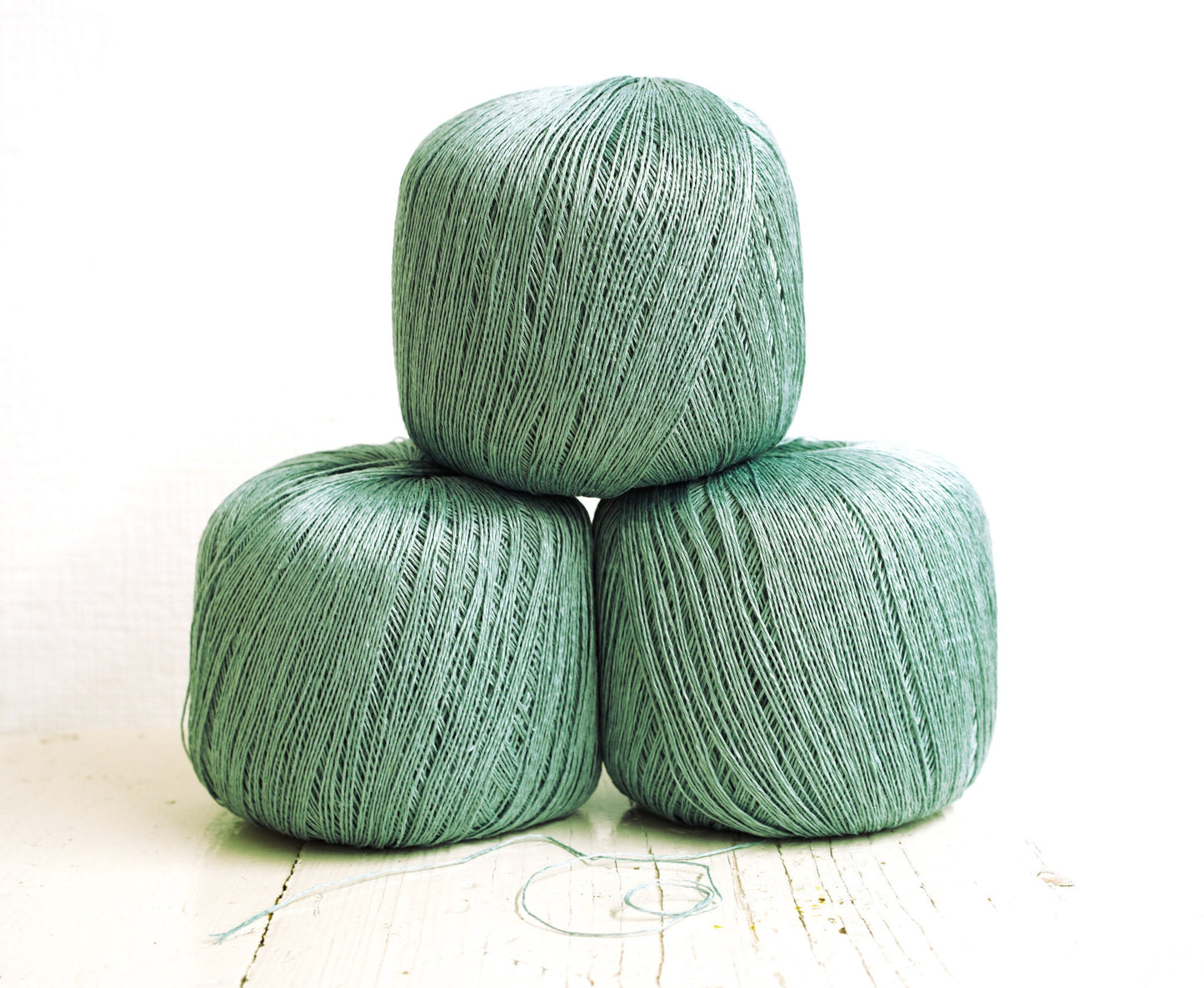 Dusty mint color linen 100g/600m made in European, Hand craft yarn for summer knitting, crochet projects - YarnHome | dusty-mint-color-linen-100g-600m-made-in-european-hand-craft-yarn-for-summer-knitting-crochet-projects-yarnhome