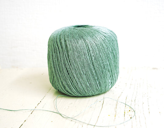 Dusty mint color linen 100g/600m made in European, Hand craft yarn for summer knitting, crochet projects - YarnHome | dusty-mint-color-linen-100g-600m-made-in-european-hand-craft-yarn-for-summer-knitting-crochet-projects-yarnhome