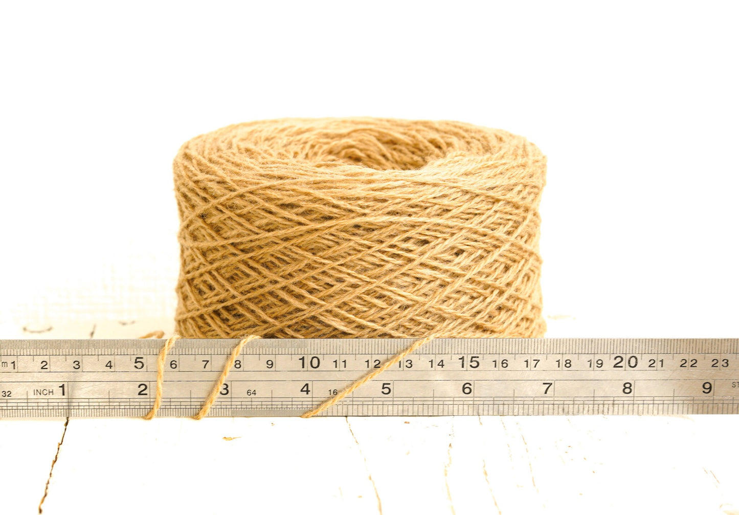 Light brown 100% wool yarn in cone 900g /31.7oz - Fingering wool fiber - Wool yarn for weaving plaids - Machine, hand knitting wool yarn 650 | light-brown-100-wool-yarn-in-cone-900g-31-7oz-fingering-wool-fiber-wool-yarn-for-weaving-plaids-machine-hand-knitting-wool-yarn-650