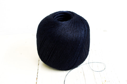 Deep blue 100% linen yarn | deep-blue-100-linen-yarn-1