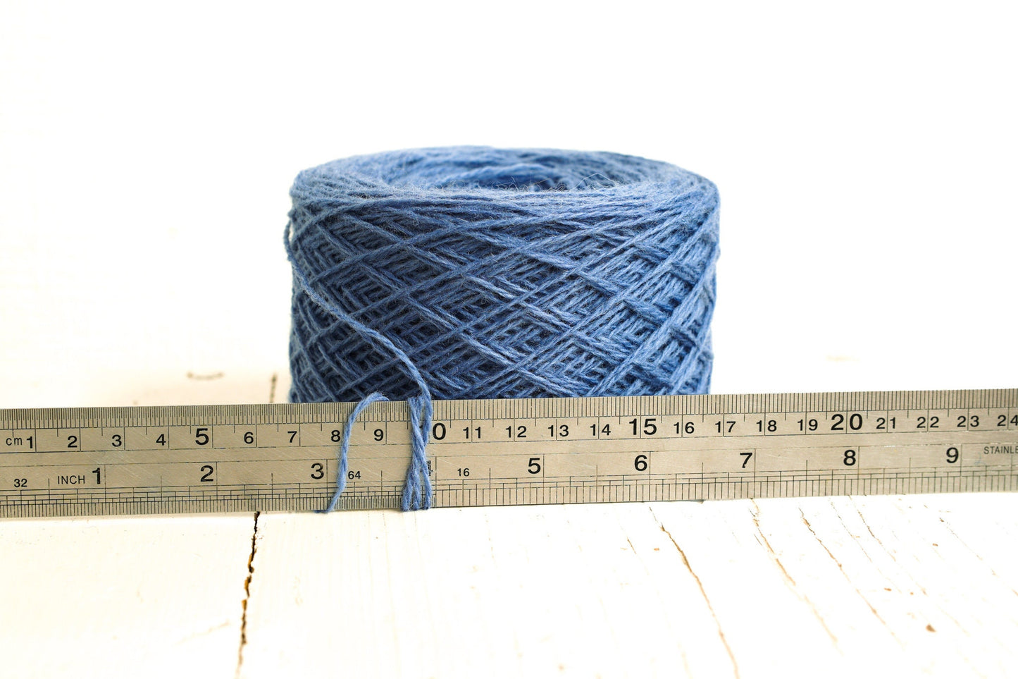 Steel blue wool cone 0,9kg/31.7oz - 100% wool yarn for weaving plaids, socks knitting, machine knitting, gift for knitter, winter wool | steel-blue-wool-cone-0-9kg-31-7oz-100-wool-yarn-for-weaving-plaids-socks-knitting-machine-knitting-gift-for-knitter-winter-wool