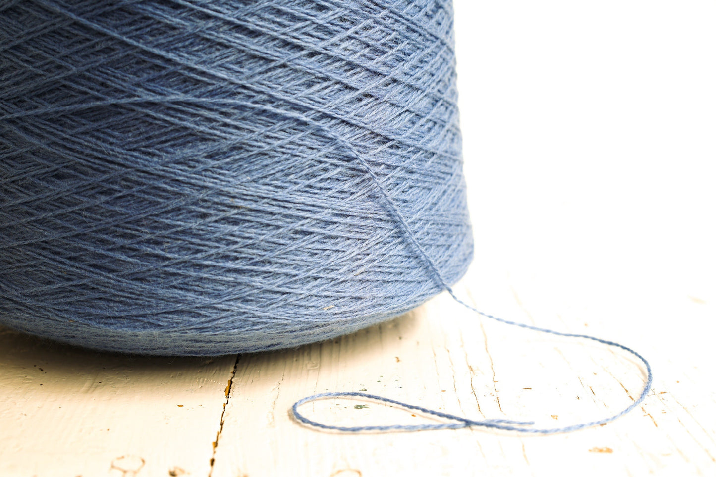 Steel blue wool cone 0,9kg/31.7oz - 100% wool yarn for weaving plaids, socks knitting, machine knitting, gift for knitter, winter wool | steel-blue-wool-cone-0-9kg-31-7oz-100-wool-yarn-for-weaving-plaids-socks-knitting-machine-knitting-gift-for-knitter-winter-wool