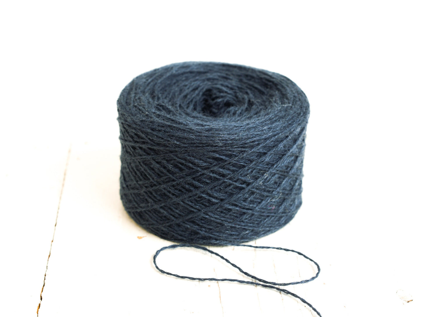 Denim blue fingering wool yarn in cones | denim-blue-fingering-wool-yarn-in-cones