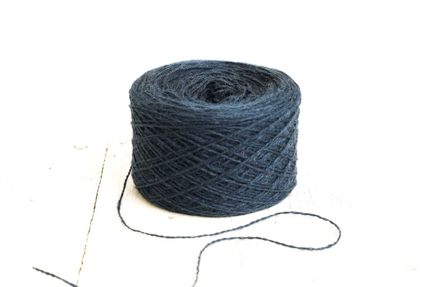 Denim blue fingering wool yarn in cones | denim-blue-fingering-wool-yarn-in-cones