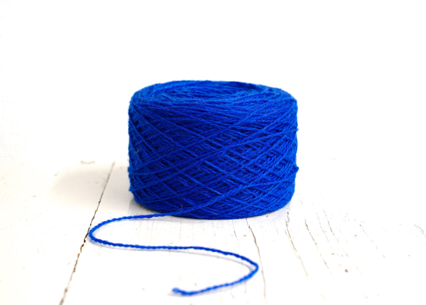 Royal blue wool cone 0,9kg/31.7oz - 100% wool yarn for weaving plaids, socks knitting, machine knitting, gift for knitter, winter wool - 460 | royal-blue-wool-cone-0-9kg-31-7oz-100-wool-yarn-for-weaving-plaids-socks-knitting-machine-knitting-gift-for-knitter-winter-wool-460