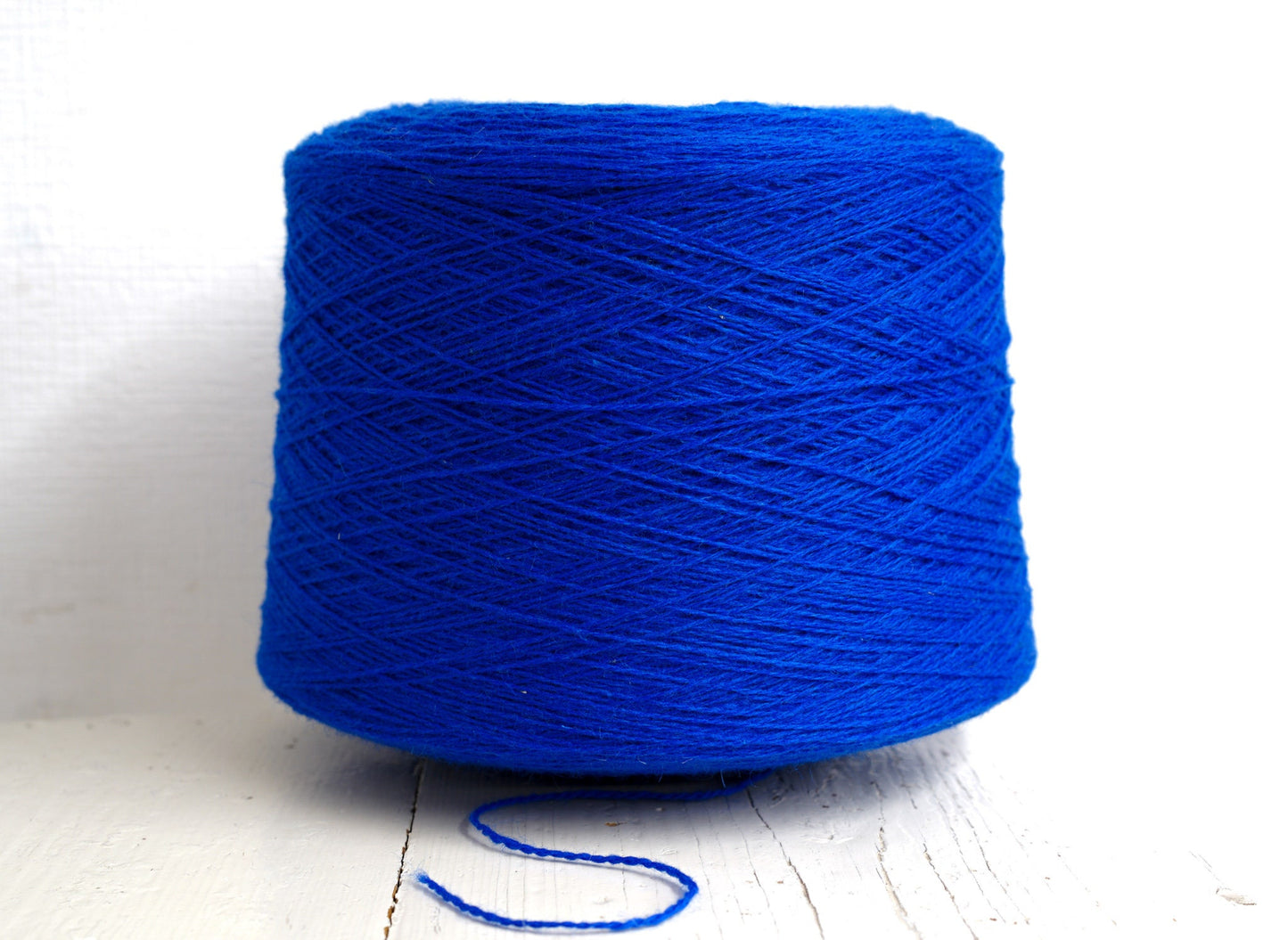 Royal blue wool cone 0,9kg/31.7oz - 100% wool yarn for weaving plaids, socks knitting, machine knitting, gift for knitter, winter wool - 460 | royal-blue-wool-cone-0-9kg-31-7oz-100-wool-yarn-for-weaving-plaids-socks-knitting-machine-knitting-gift-for-knitter-winter-wool-460