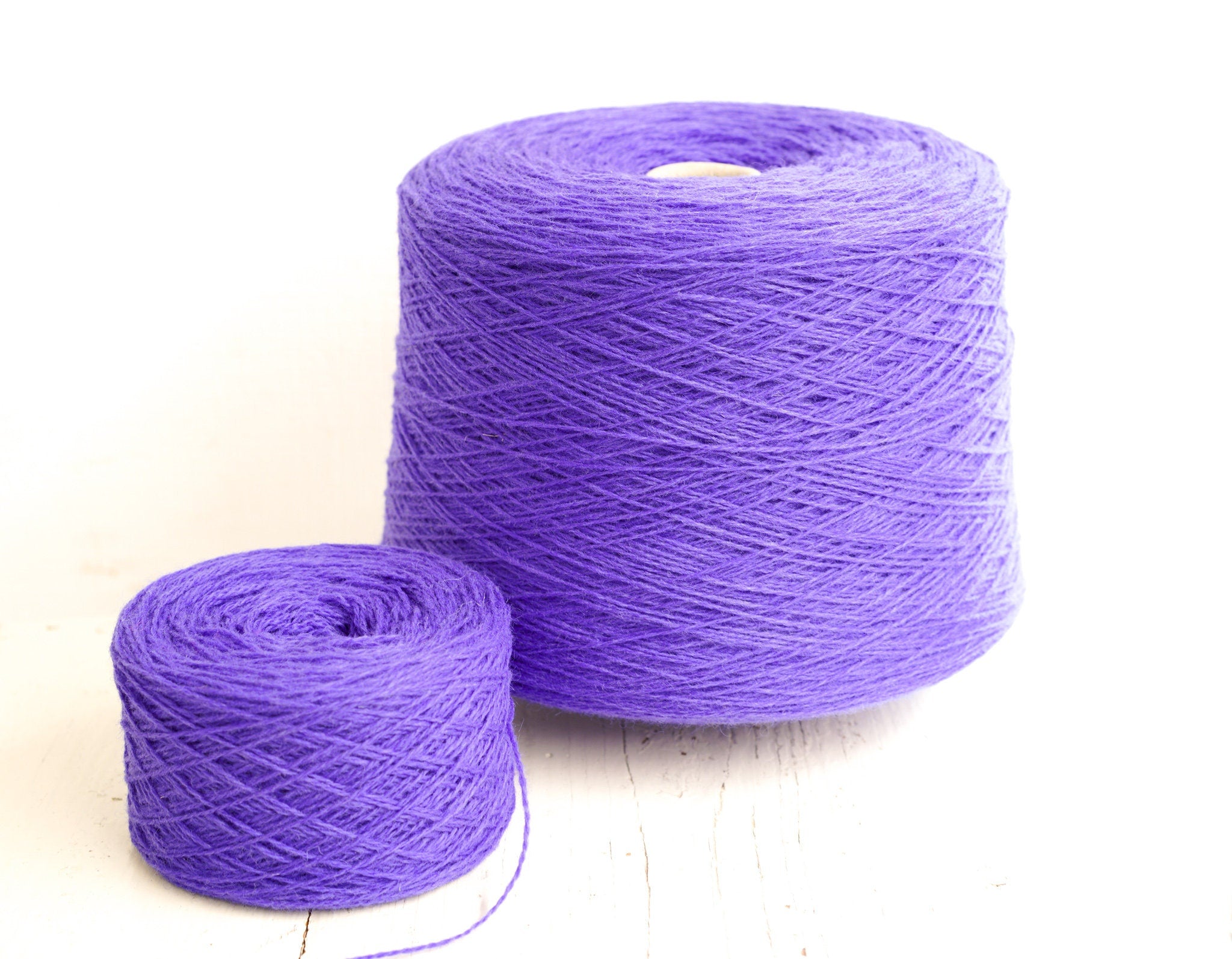 Royal purple wool cone 0,9kg/31.7oz - 100% wool yarn for weaving plaids, socks knitting, machine knitting, gift for knitter, winter wool 106 | royal-purple-wool-cone-0-9kg-31-7oz-100-wool-yarn-for-weaving-plaids-socks-knitting-machine-knitting-gift-for-knitter-winter-wool-106