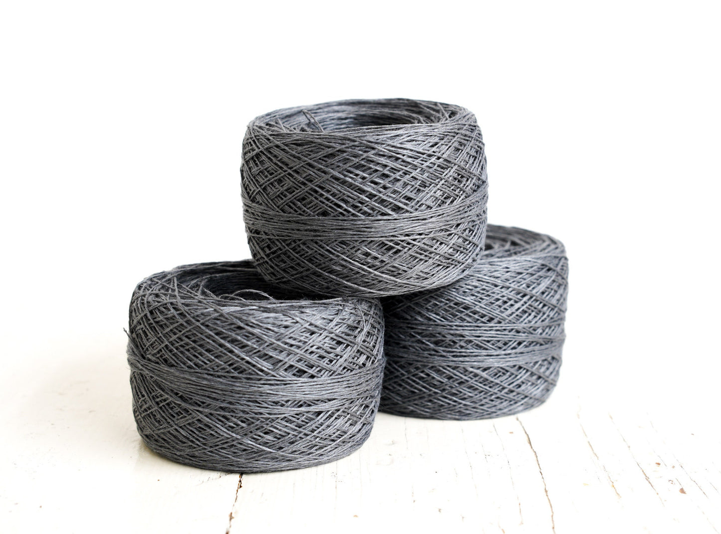 Grey linen thread, 50g./1,75oz. Baltic flax yarn for hook crochet summer clothes, machine knitting, crochet for fine needlework doilies | grey-linen-thread-50g-1-75oz-baltic-flax-yarn-for-hook-crochet-summer-clothes-machine-knitting-crochet-for-fine-needlework-doilies