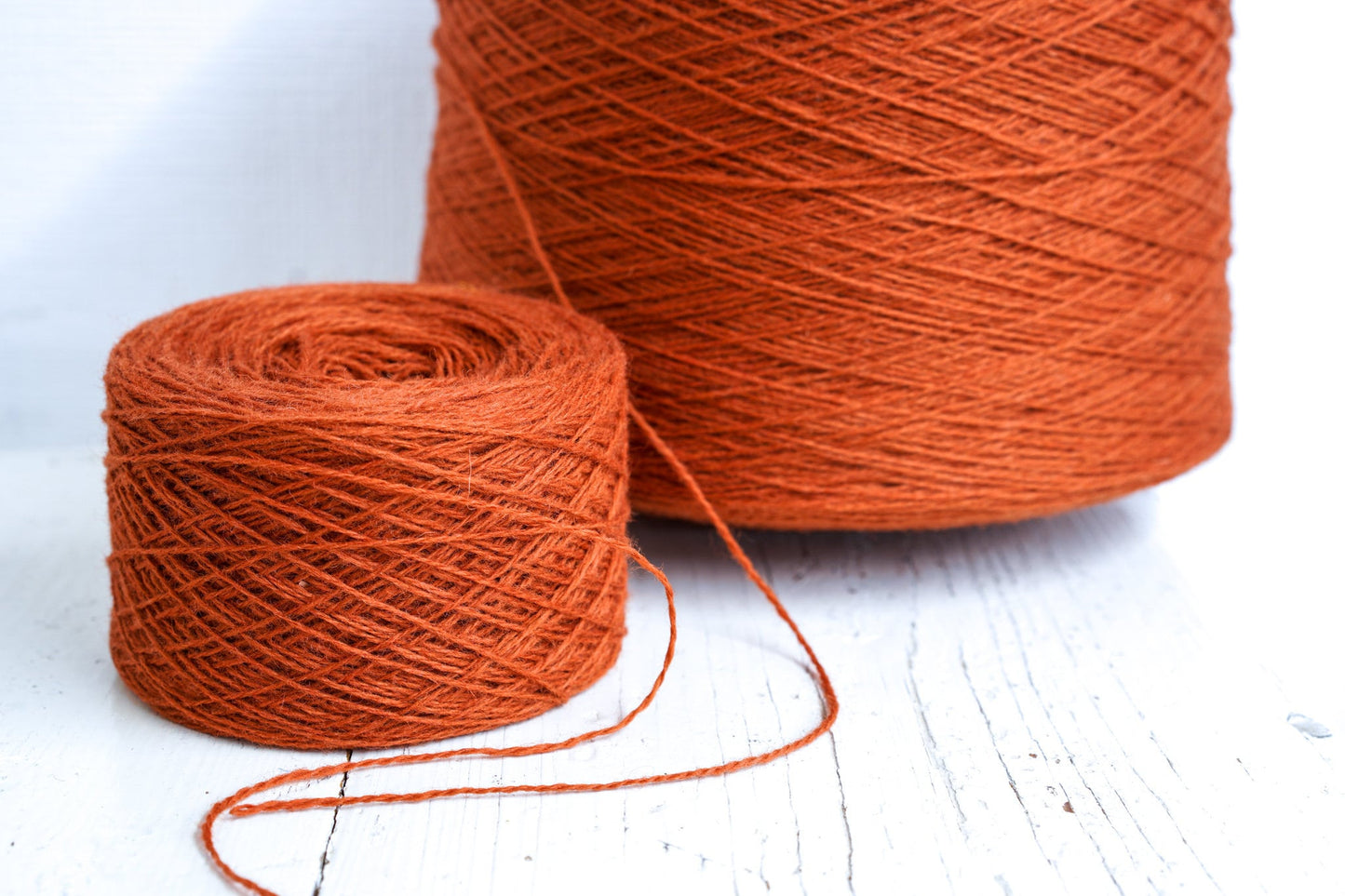 Brick color wool in cone 0,9kg/31.7oz - Fingering wool yarn - 100% wool yarn for weaving plaids, socks knitting - Hand knitting wool C 274 | brick-color-wool-in-cone-0-9kg-31-7oz-fingering-wool-yarn-100-wool-yarn-for-weaving-plaids-socks-knitting-hand-knitting-wool-c-274