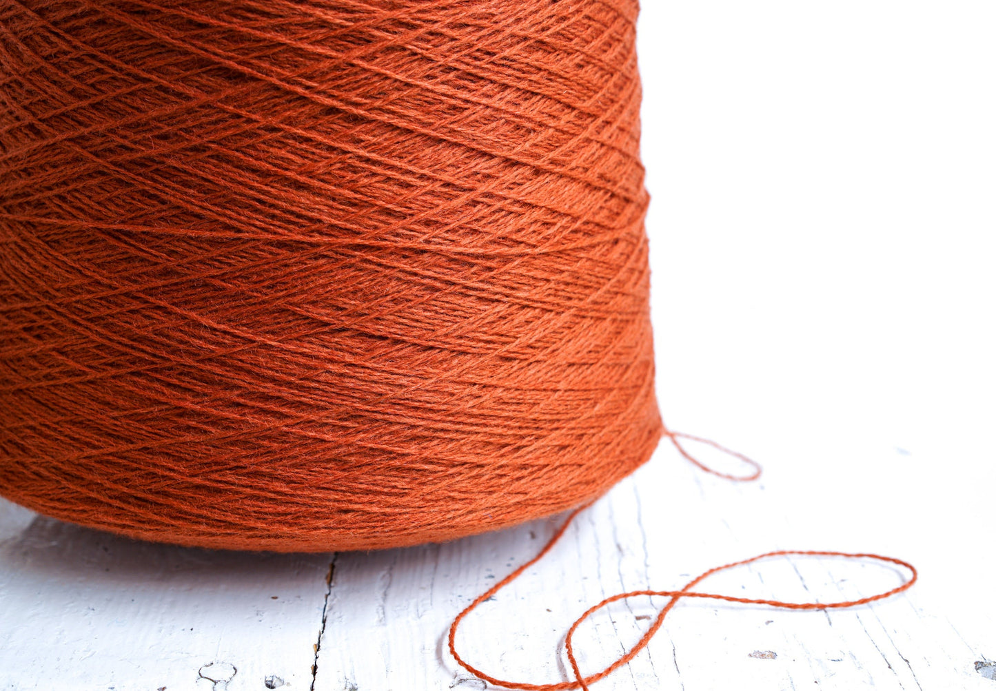 Brick color wool in cone 0,9kg/31.7oz - Fingering wool yarn - 100% wool yarn for weaving plaids, socks knitting - Hand knitting wool C 274 | brick-color-wool-in-cone-0-9kg-31-7oz-fingering-wool-yarn-100-wool-yarn-for-weaving-plaids-socks-knitting-hand-knitting-wool-c-274