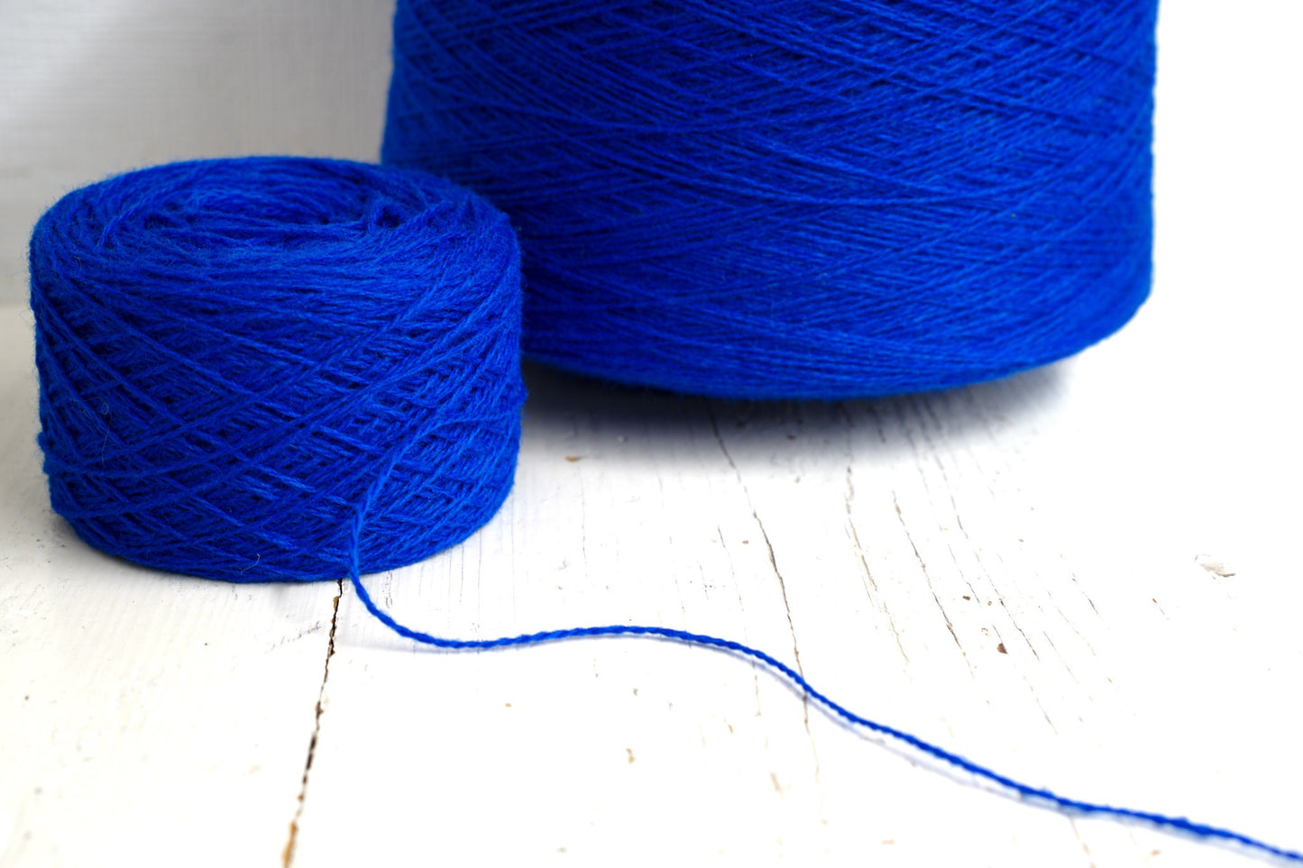 Royal blue wool cone 0,9kg/31.7oz - 100% wool yarn for weaving plaids, socks knitting, machine knitting, gift for knitter, winter wool - 460 | royal-blue-wool-cone-0-9kg-31-7oz-100-wool-yarn-for-weaving-plaids-socks-knitting-machine-knitting-gift-for-knitter-winter-wool-460